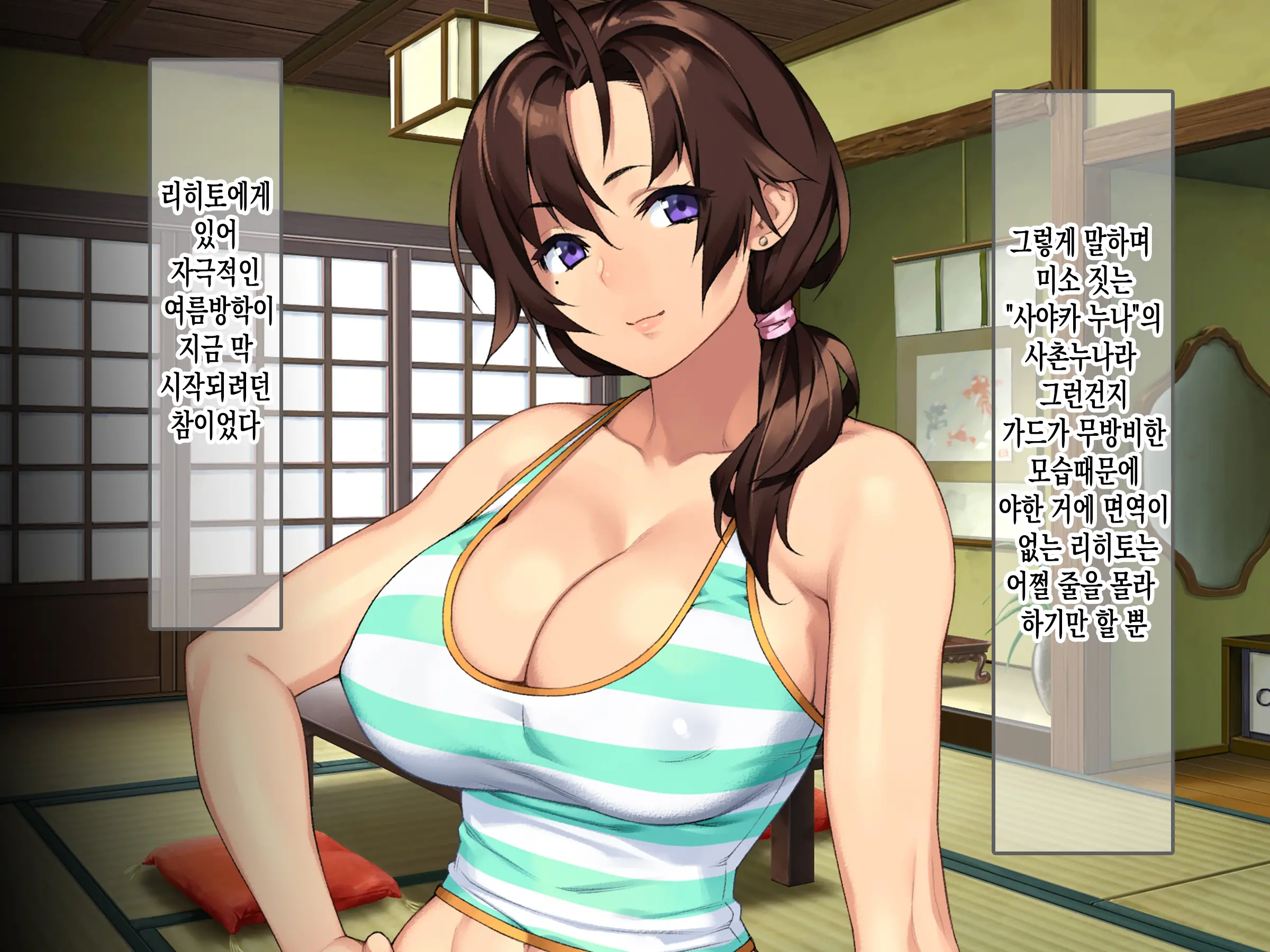 Inaka No Onee-Chan To Hito Natsu Docha Ero Icha Love Sex | 시골에 있는 누나랑 여름방학 개야한 꽁냥꽁냥 섹스
